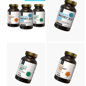 Zestaw Neurohackera 3 produkty w kapsułkach – BrainBoost 2.0 + Recovery + DayStart