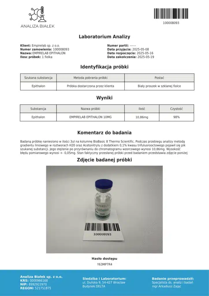 EPITHALON 10mg + 3ml BAC - obrazek 3