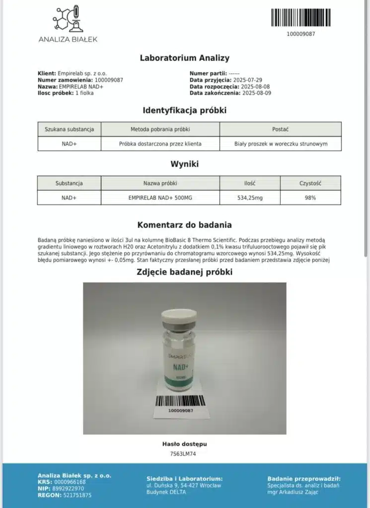 NAD+ 250mg +10ml BAC - obrazek 2