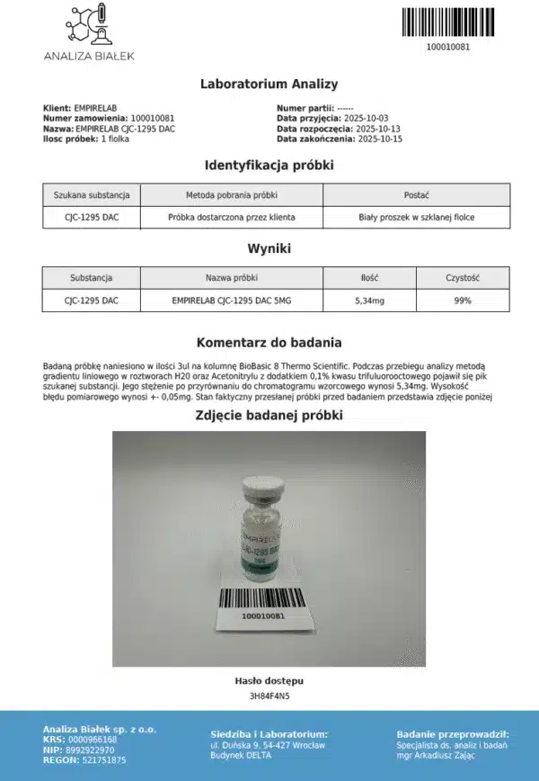 CJC-1295 with DAC 5mg + 3ml BAC - obrazek 2