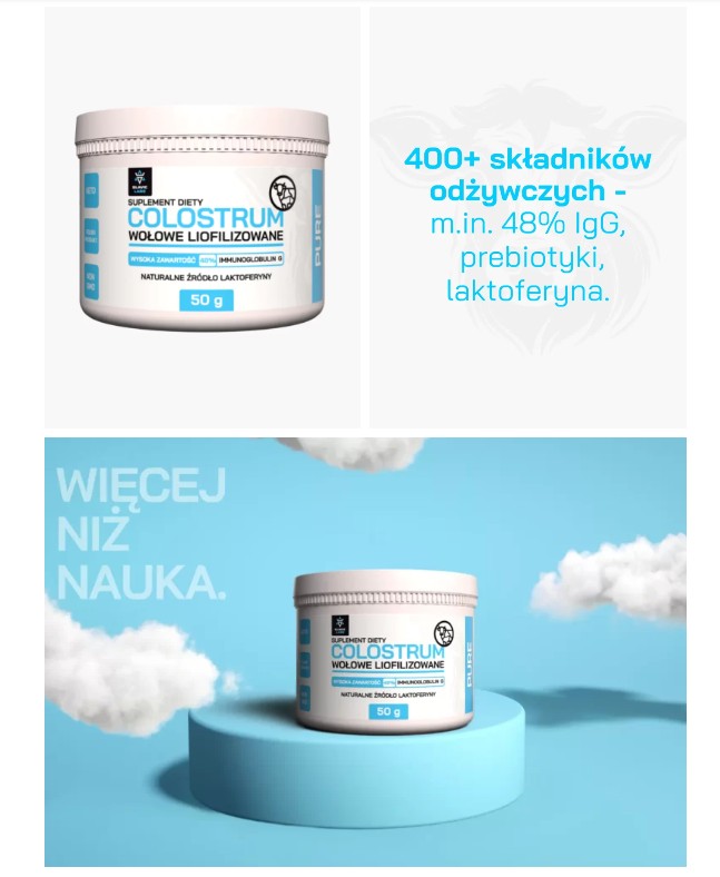 Colostrum wołowe liofilizowane – 50g