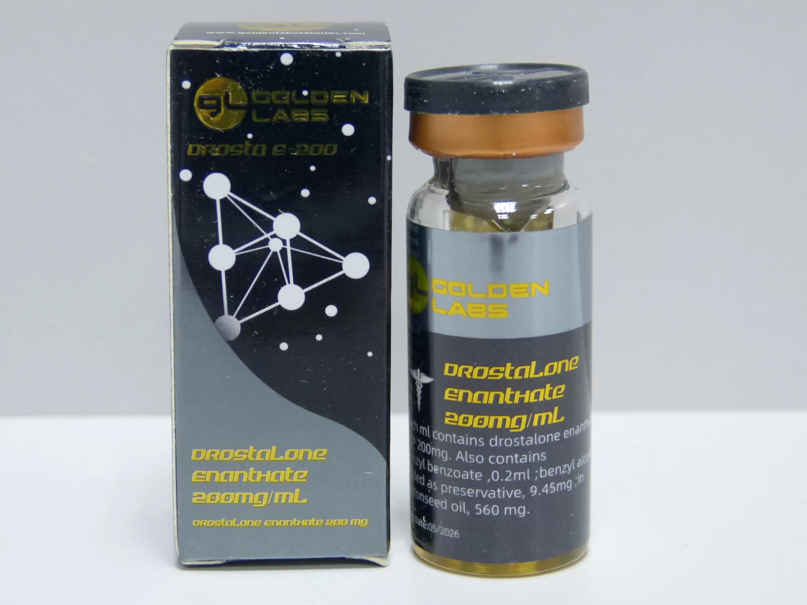Drostanolone Enanthate 200mg 10ml Golden Labs / Masteron