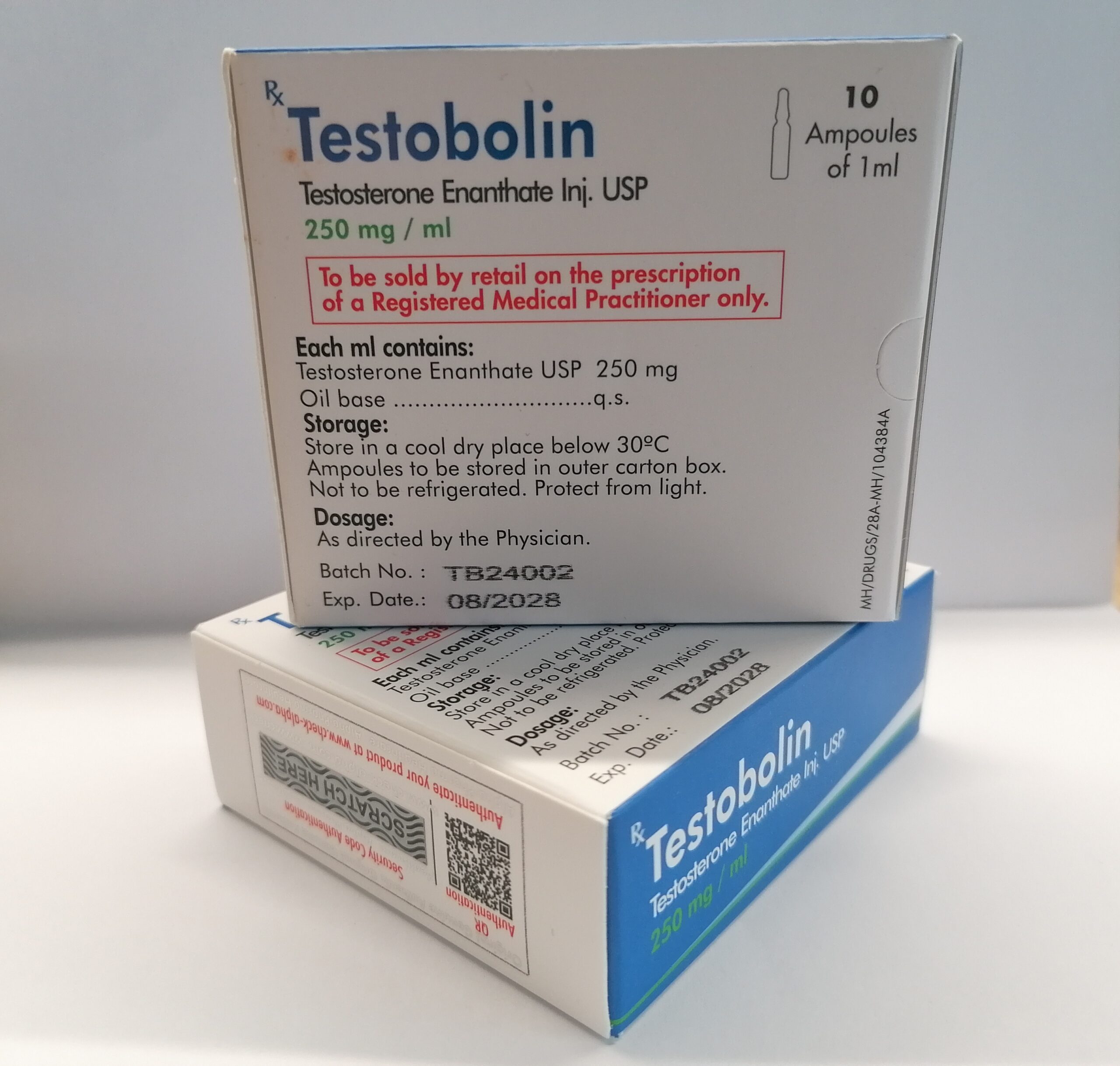 Testosteron Enanthate 250mg 10x1ml Alpha Pharma - obrazek 2