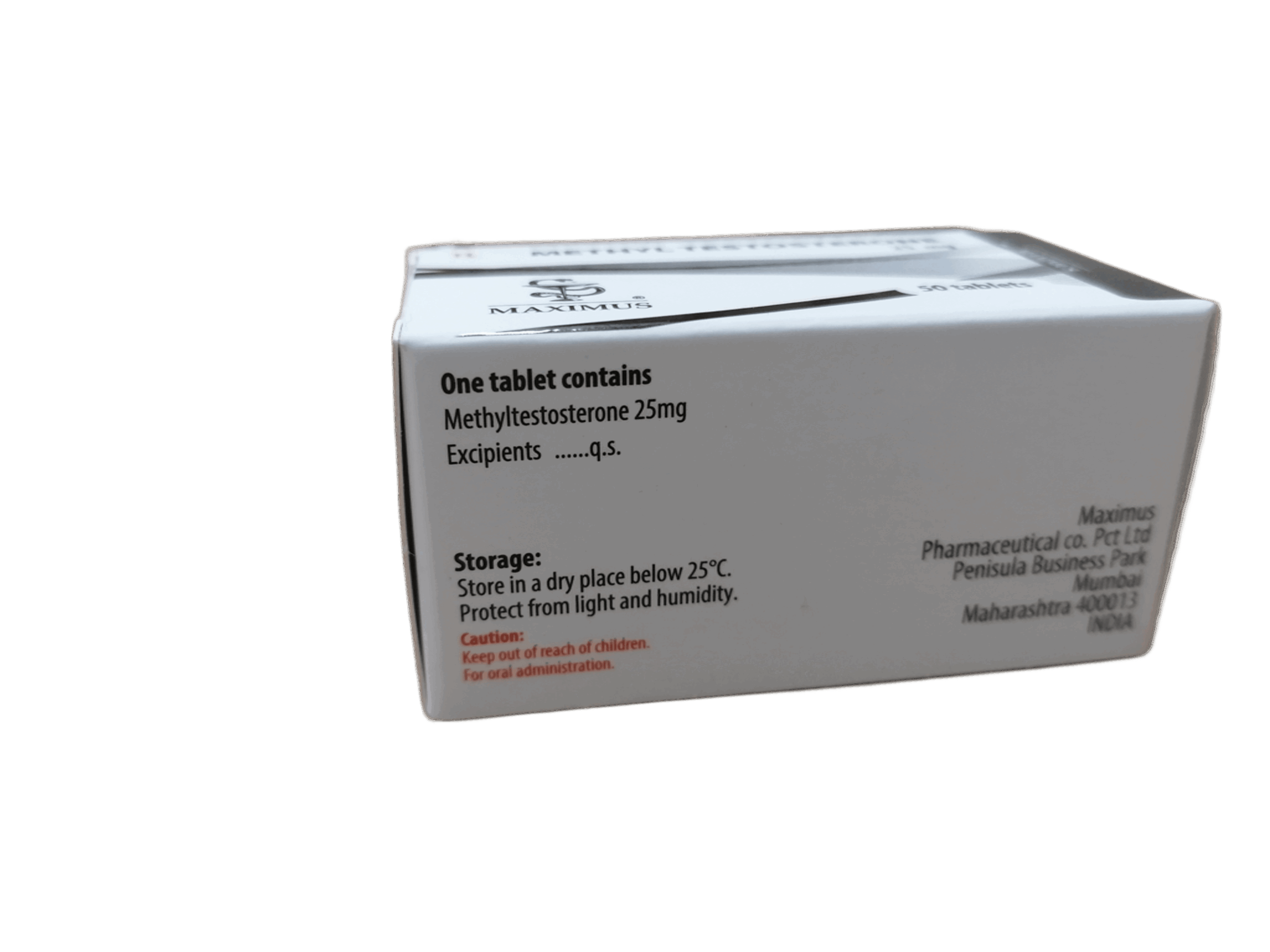 Methyl Testosterone 25mg 50tab Maximus - obrazek 2
