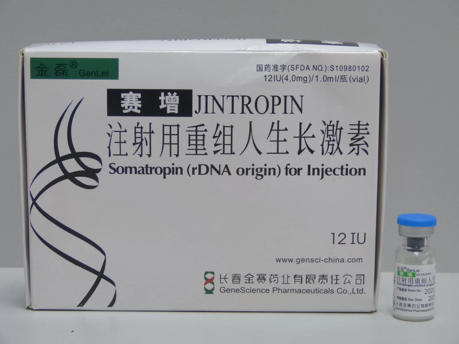 Somatropin 10×12 IU Jintropin Hormon wzrostu