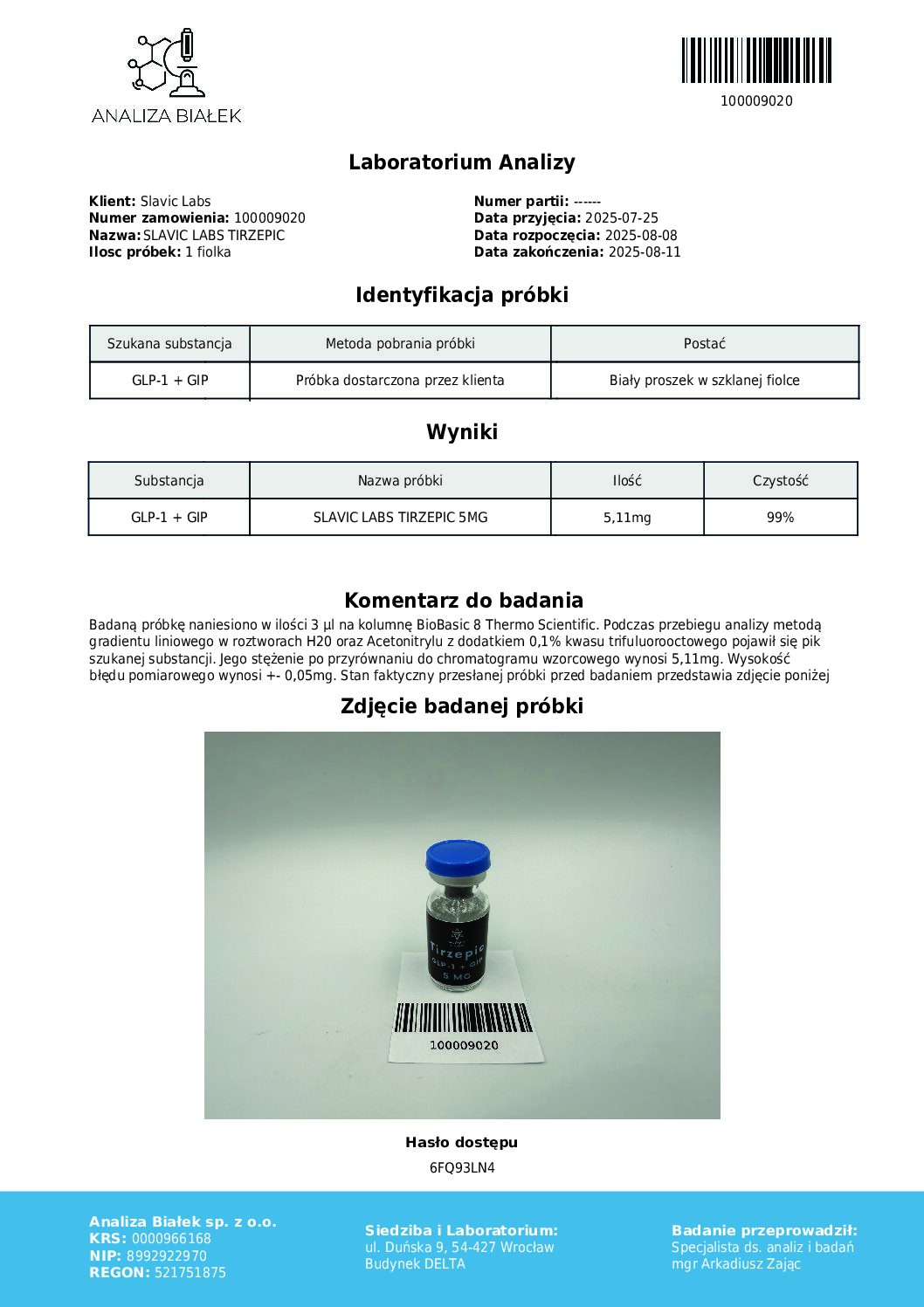 GLP-1+GIP (Ozempik, Tirzepatide) 10mg Slavic Labs - obrazek 2