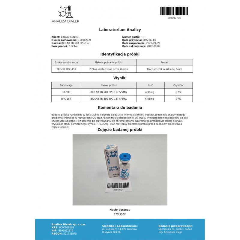 TB-500+BPC-157 5/5mg - obrazek 2