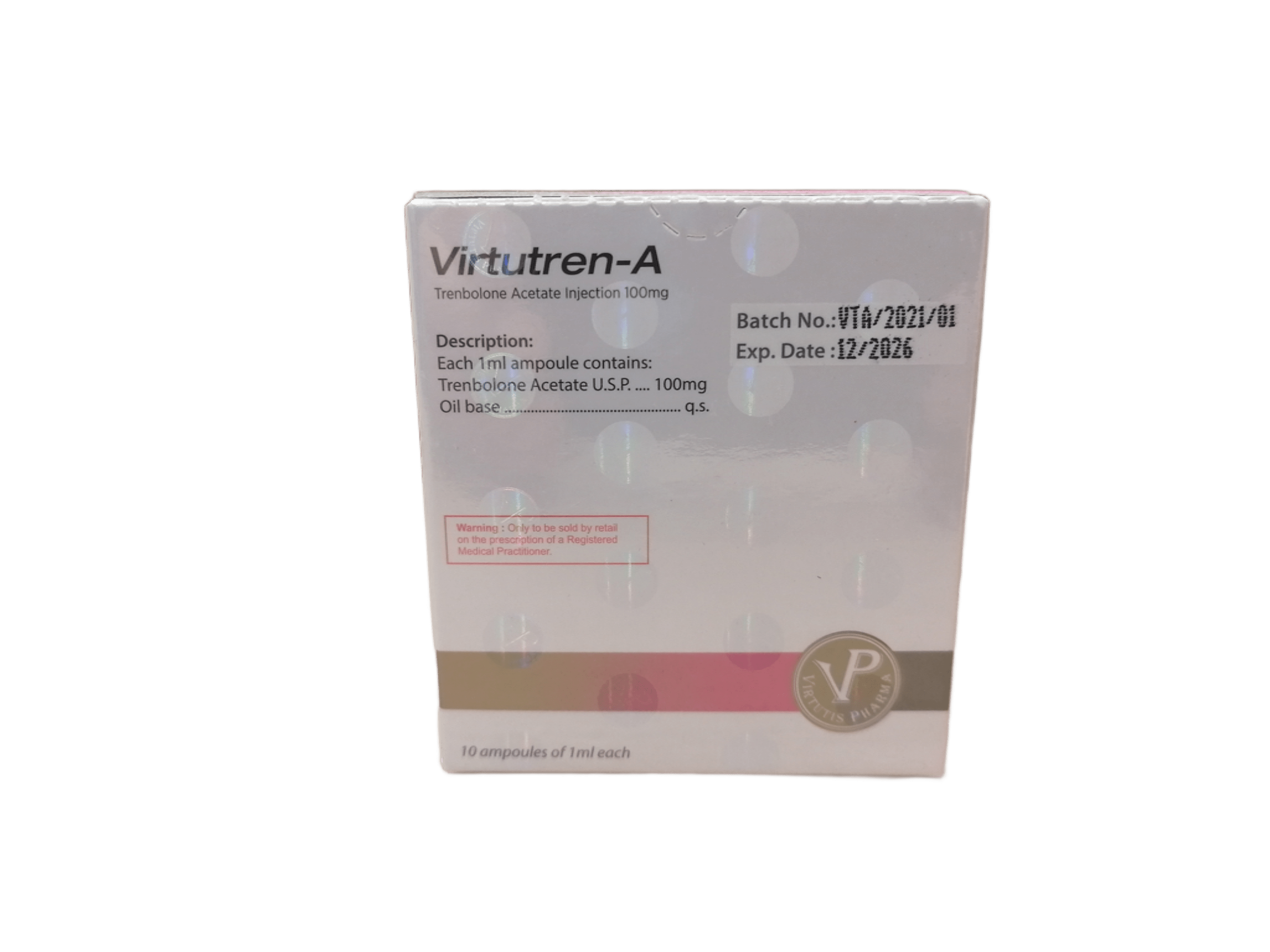 Trenbolone Acetate 100mg 10x1ml Virtutis Pharma - obrazek 2